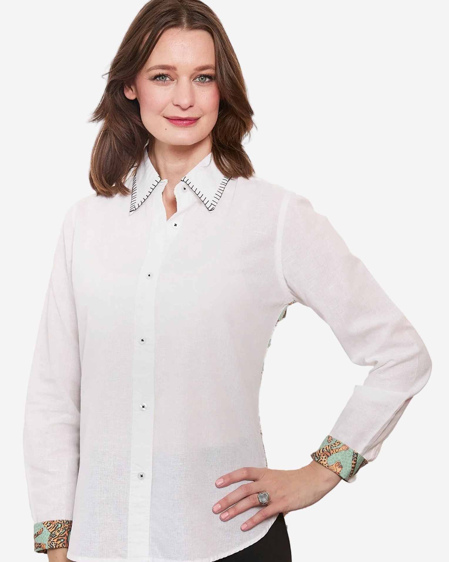 Chesapeake Top with Cheetah Back Panel