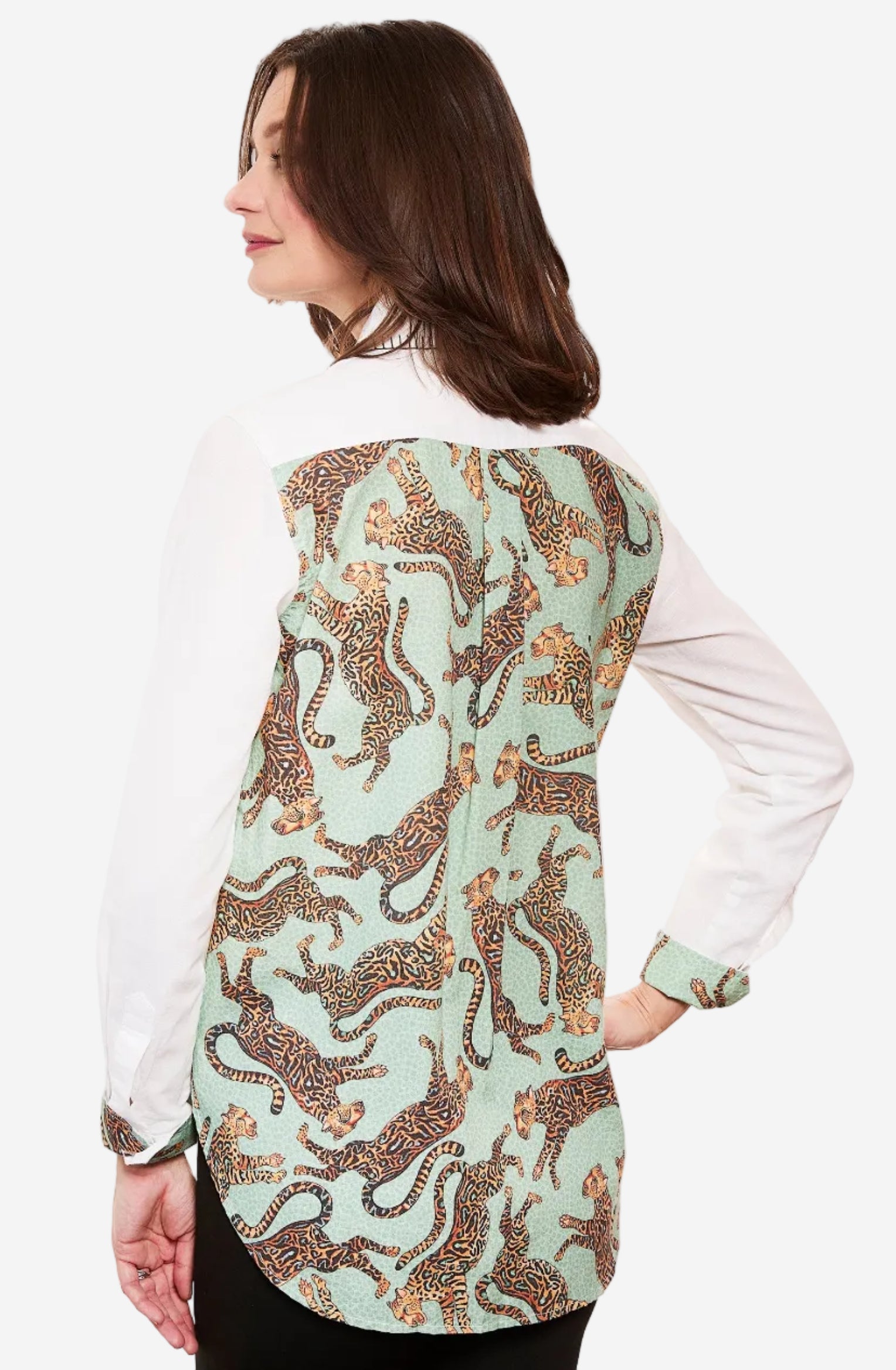 Chesapeake Top with Cheetah Back Panel