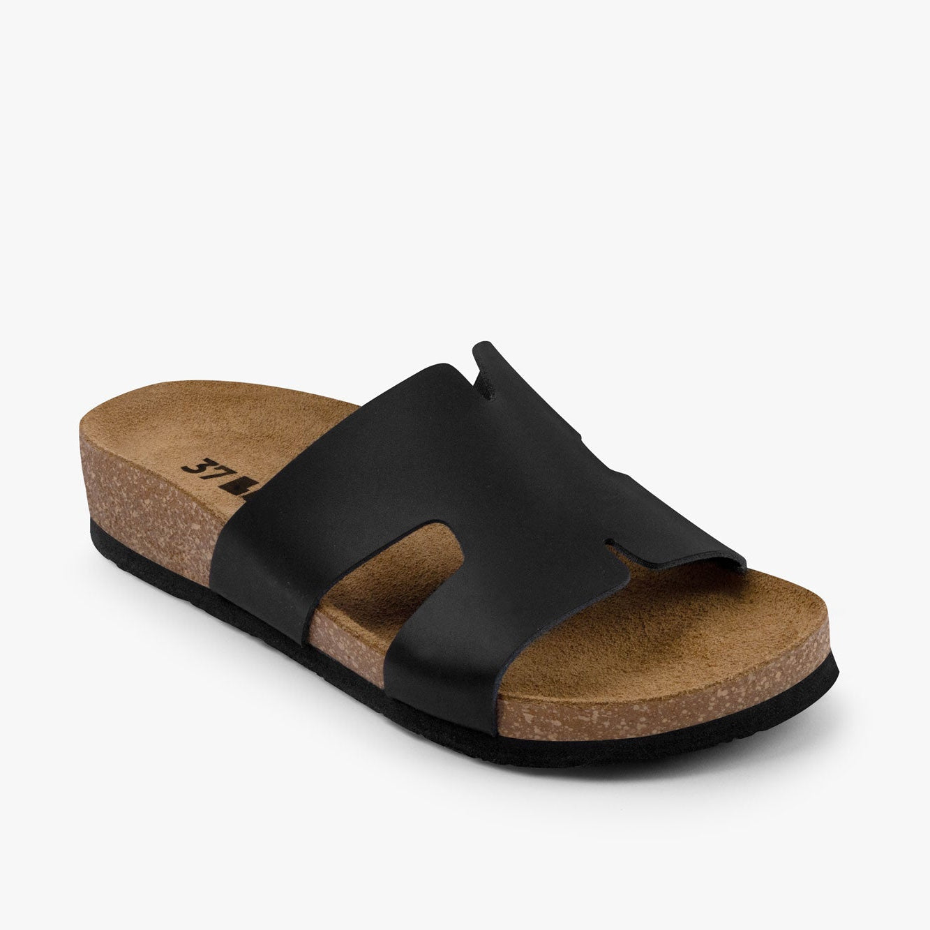 Liora by LEON Women’s Leather Slide | One‑Piece Leather Comfort Sandal