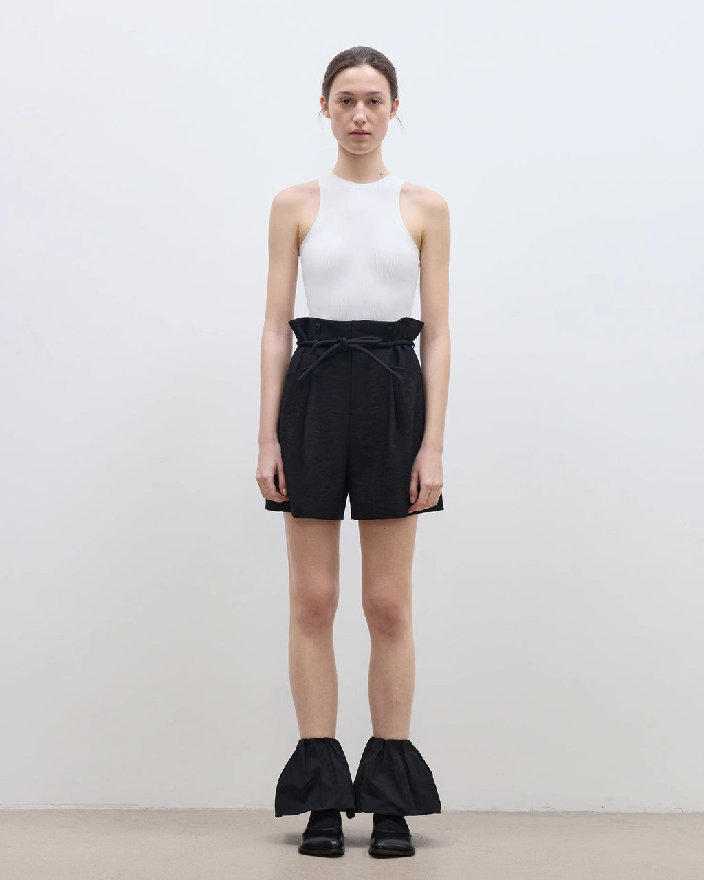 'Jungle Fantasy' Flower Bud Drawstring High Waist Shorts Women