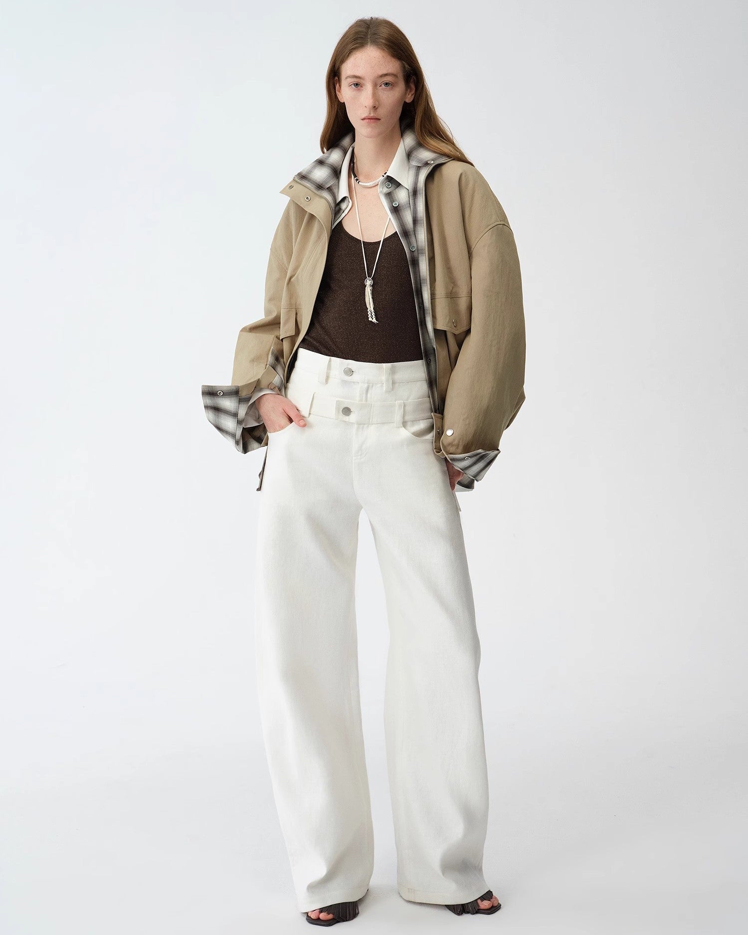 Old Money Style Linen Cut Scimitar Pants ‘Weiss Love Letter’