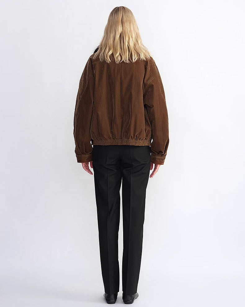 Fireladyfur Women's Loose Parka with Detachable Raccoon Fur Collar