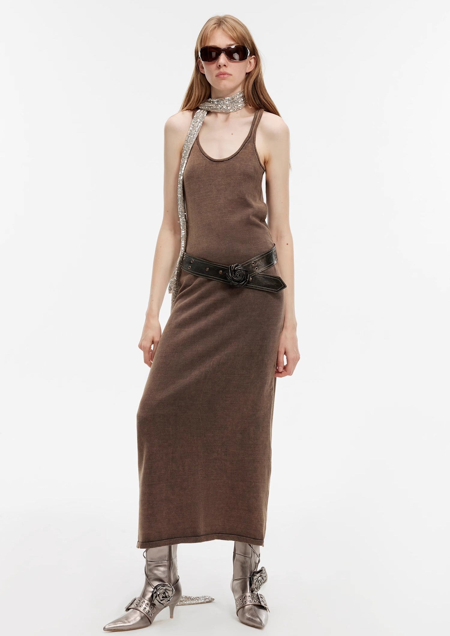 ‘Cool Girl Recipe’ Exclusive Ferment-Washed Distressed Tank Maxi Dress