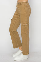 High Rise Cargo Jeans
