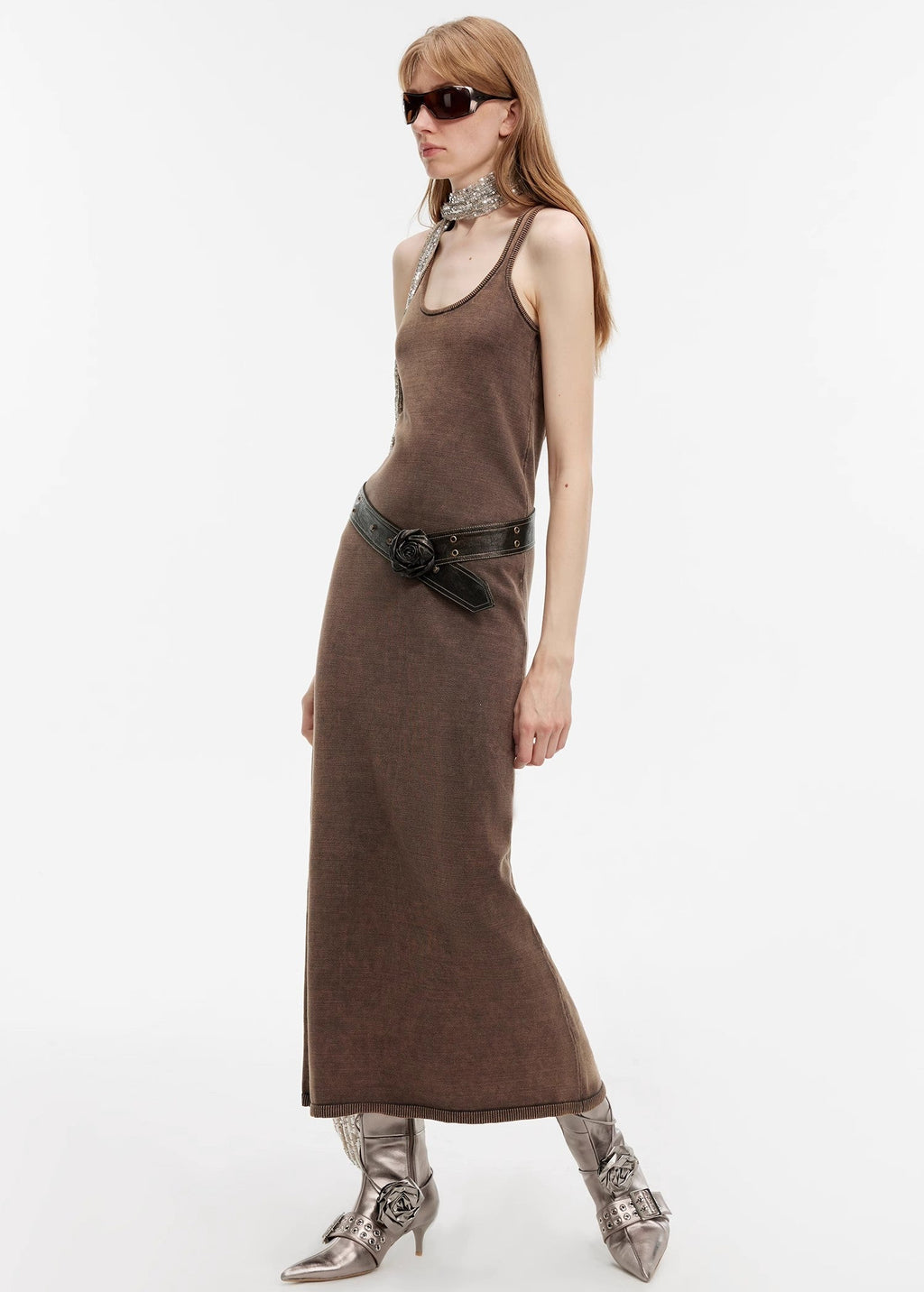 ‘Cool Girl Recipe’ Exclusive Ferment-Washed Distressed Tank Maxi Dress