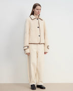 'Modern Milk Cafe' Hill Fur Merino Sheepskin Fur Women's Jacket