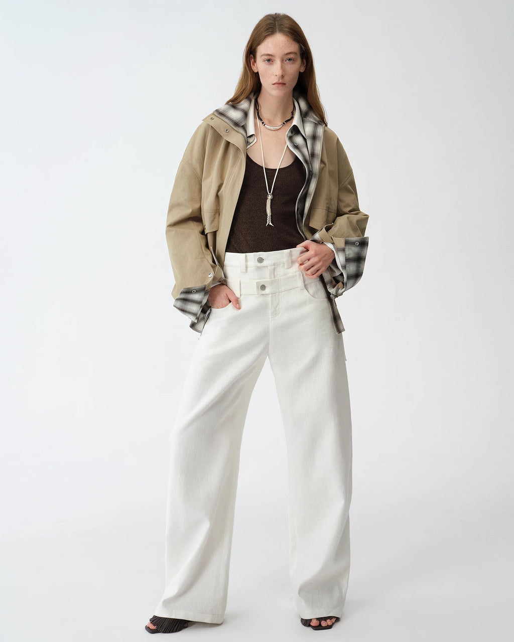 Old Money Style Linen Cut Scimitar Pants ‘Weiss Love Letter’