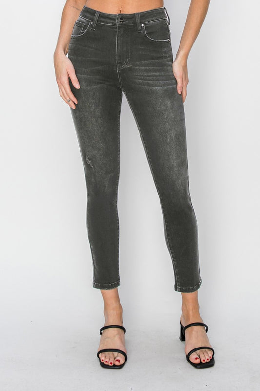 High Rise Ankle Skinny Jeans