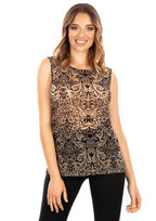 EGI Exclusive Merino Wool Blend Tank Top with Tulle