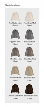 Behind The Vintage Mink Stand Collar Short Fur Coat