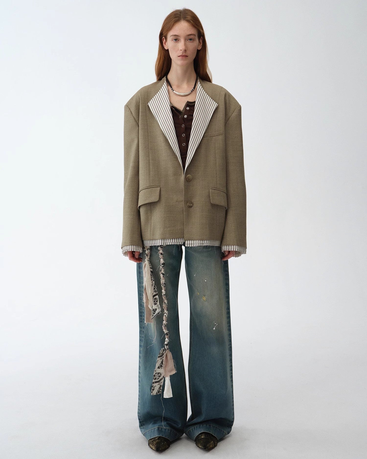 ‘London Diary’ Old Money Style Contrasting Lapel Wool Blazer