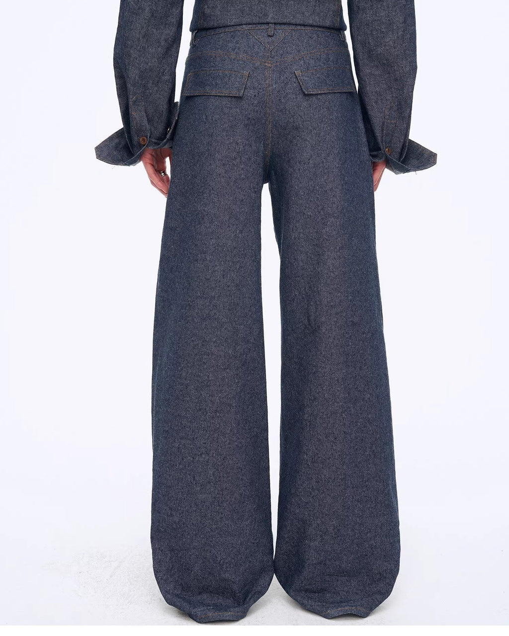 Fireladyfur Women's Stand-Up Silhouette Double Waist Linen Trousers ‘Berlin Street’
