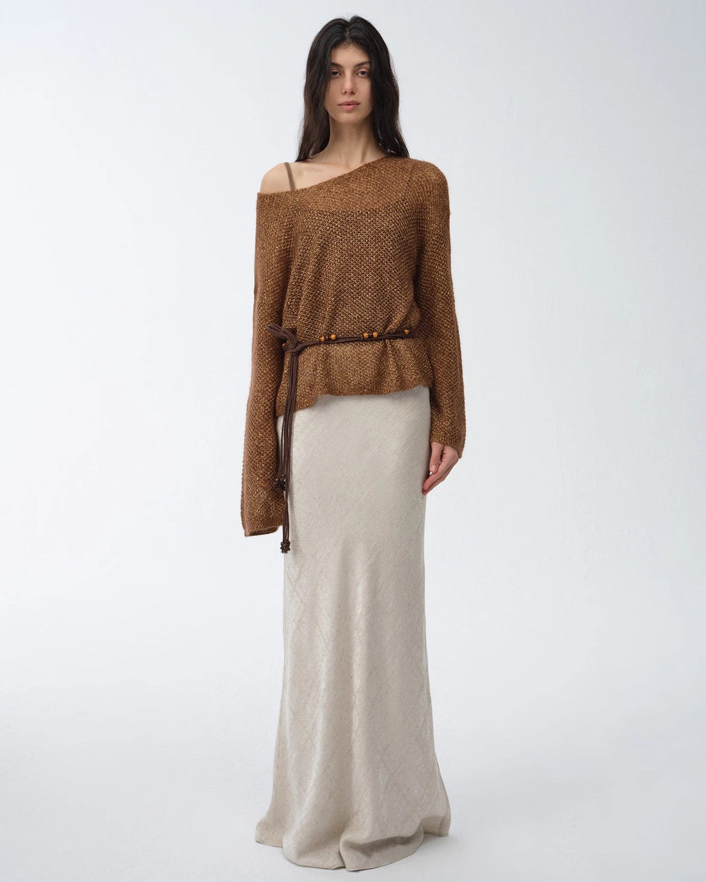 Mohair Sequin Knit Blend Hollow Oversized Sweater | Sparkling Spring