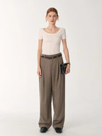 German Yangtze Wool Round Neck Short Sleeve Top