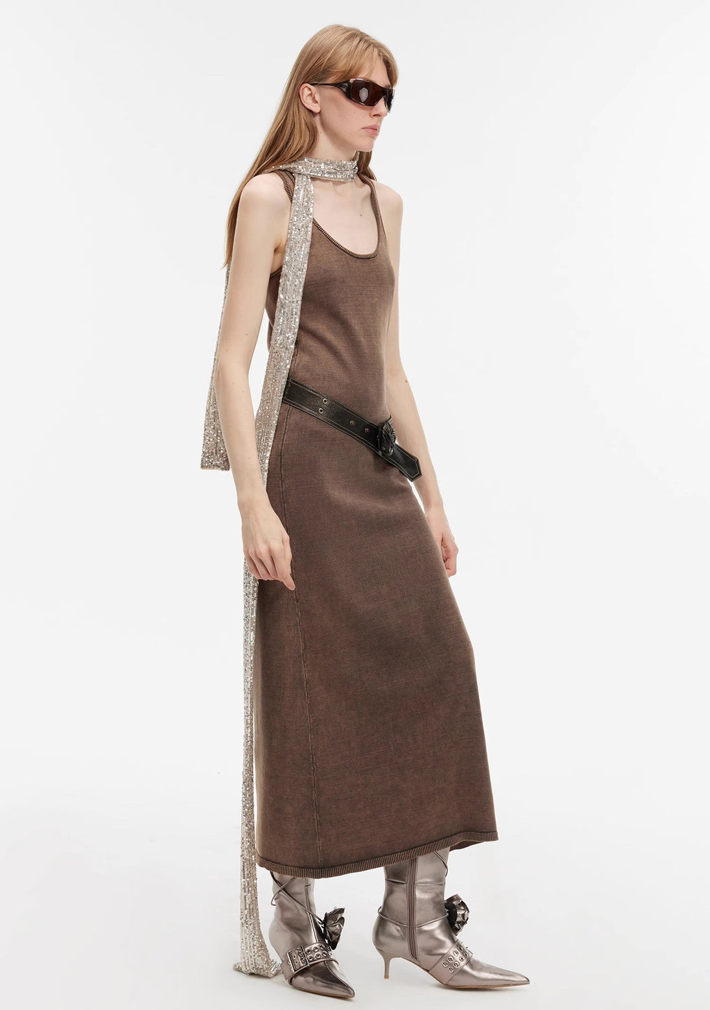 ‘Cool Girl Recipe’ Exclusive Ferment-Washed Distressed Tank Maxi Dress