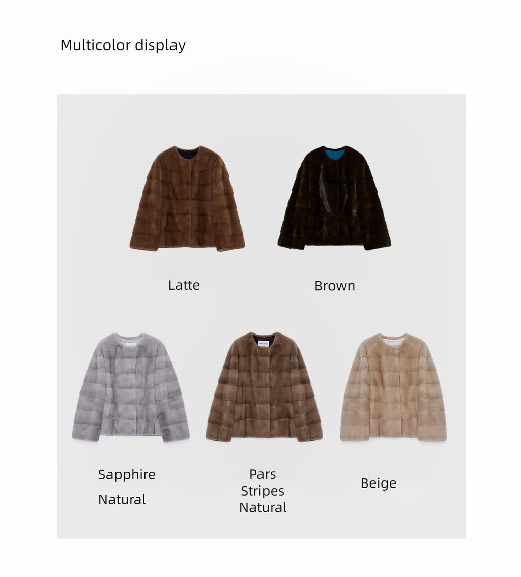 Vintage Clock Velvet Mink Fur Coat