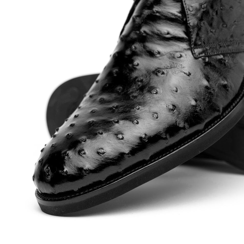 Marco Ostrich Quill Chukka Boot | Black