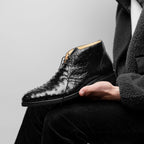 Marco Ostrich Quill Chukka Boot | Black