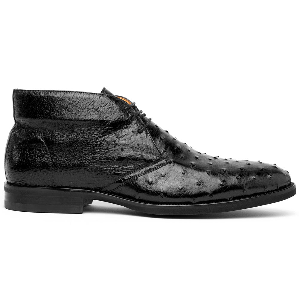 Marco Ostrich Quill Chukka Boot | Black