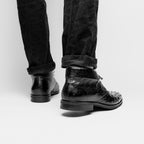 Marco Ostrich Quill Chukka Boot | Black