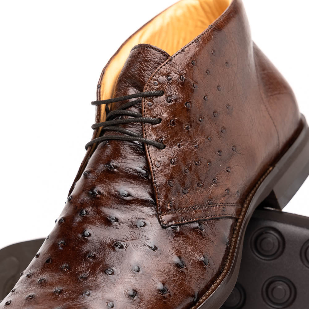 Marco Ostrich Quill Chukka Boot | Brown