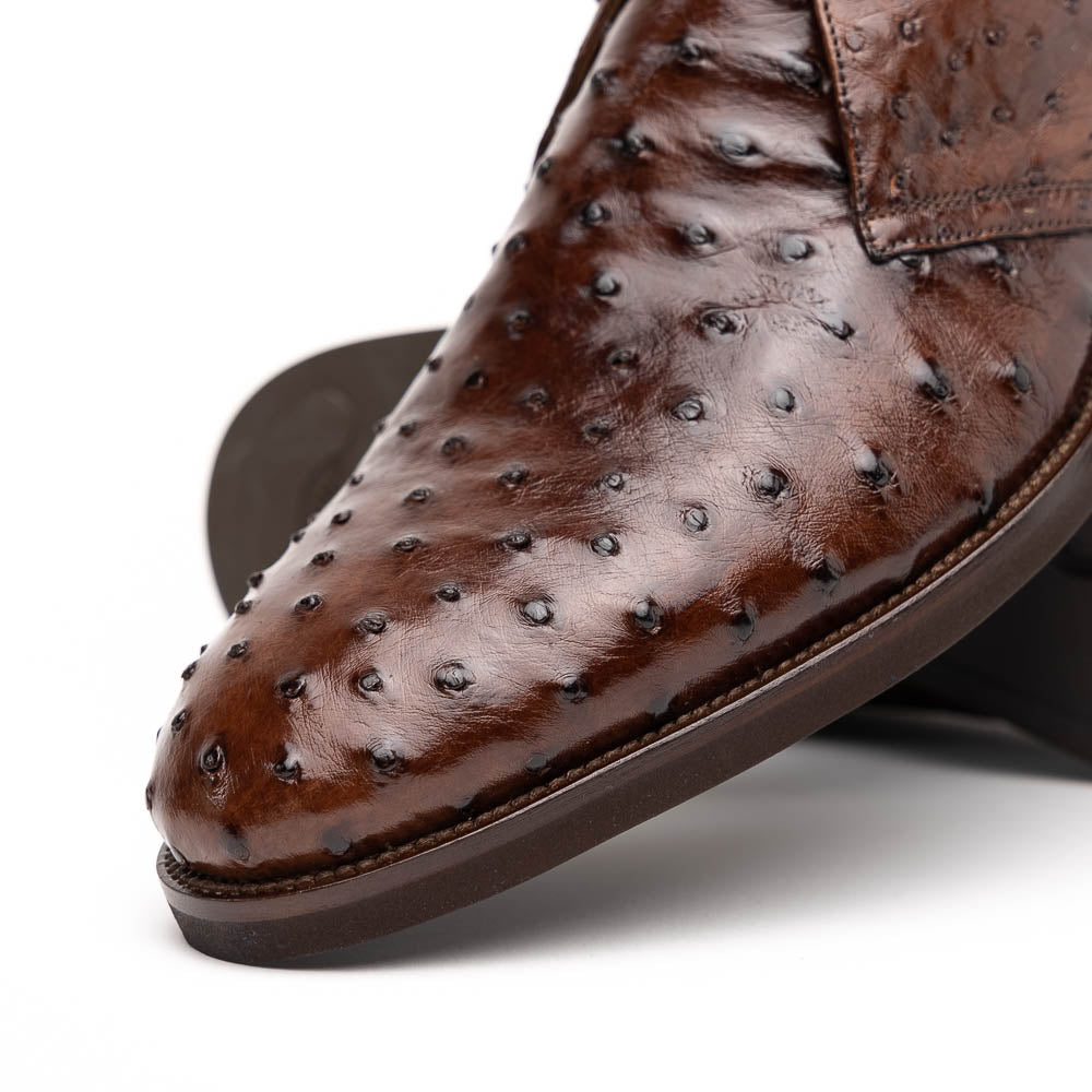 Marco Ostrich Quill Chukka Boot | Brown