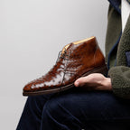 Marco Ostrich Quill Chukka Boot | Brown