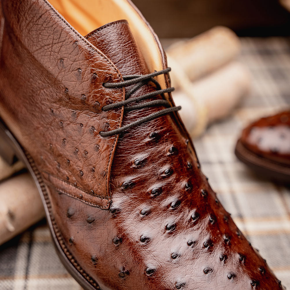 Marco Ostrich Quill Chukka Boot | Brown