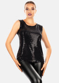 EGI Exclusive Collections Black Lurex Tank Top