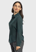 Vera Silk Shirt | Verde Smeraldo