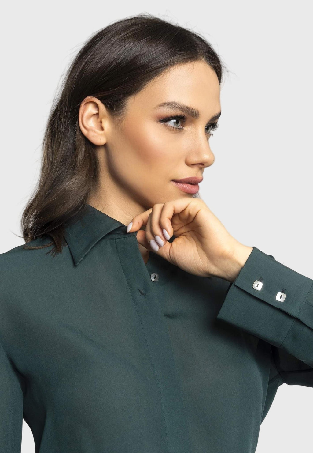 Vera Silk Shirt | Verde Smeraldo