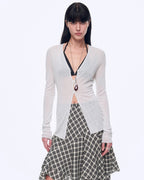 ‘Long Island Vacation’ Wool Blend Knitted Cardigan