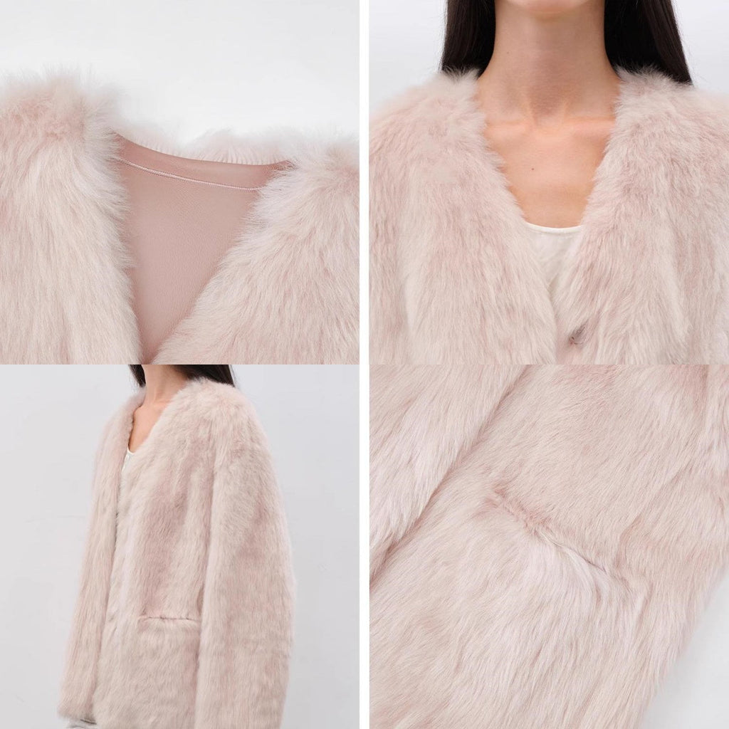 Fireladyfur Women's Pink Tuscan Sheepskin Coat 'Babylon Phantom Nights'