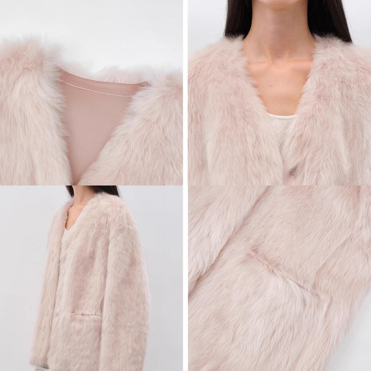 Fireladyfur Women's Pink Tuscan Sheepskin Coat 'Babylon Phantom Nights'