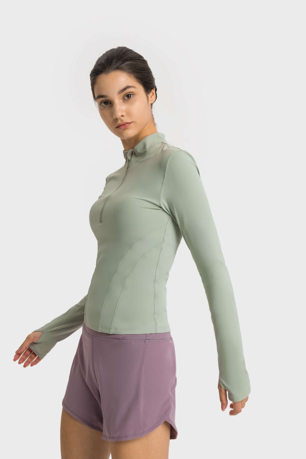 Half Zip Long Sleeve Sports Top