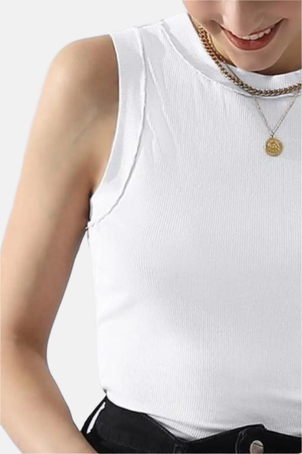 Ninexis Ribbed Round Neck Tank