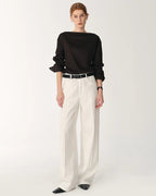 Skin-Friendly Washed Drape Versatile Wide-Leg Jeans