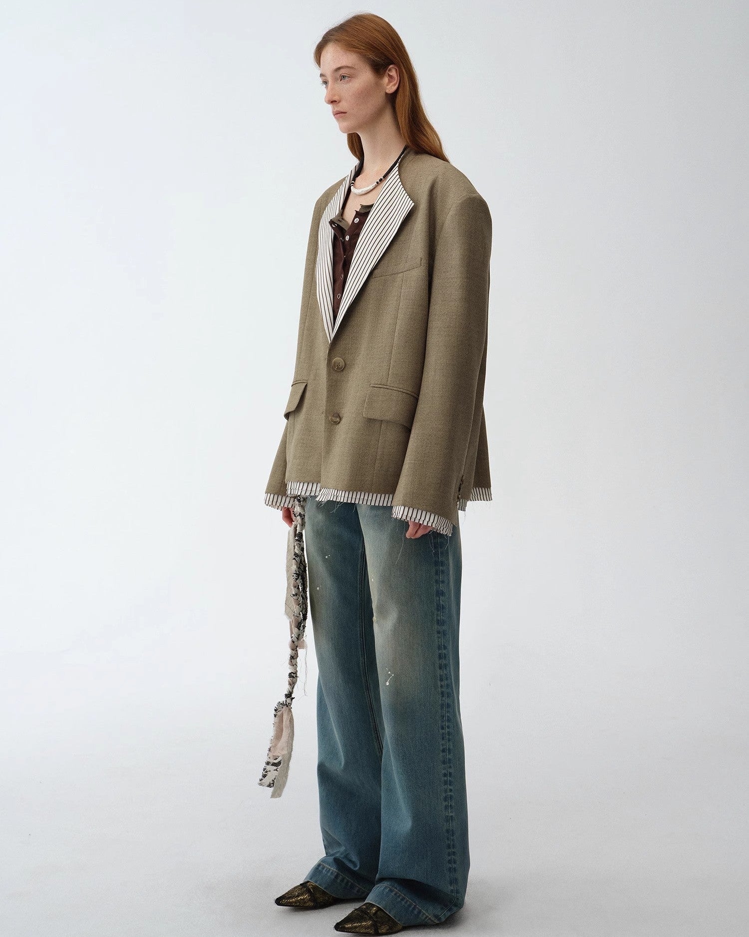 ‘London Diary’ Old Money Style Contrasting Lapel Wool Blazer