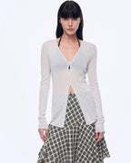 ‘Long Island Vacation’ Wool Blend Knitted Cardigan