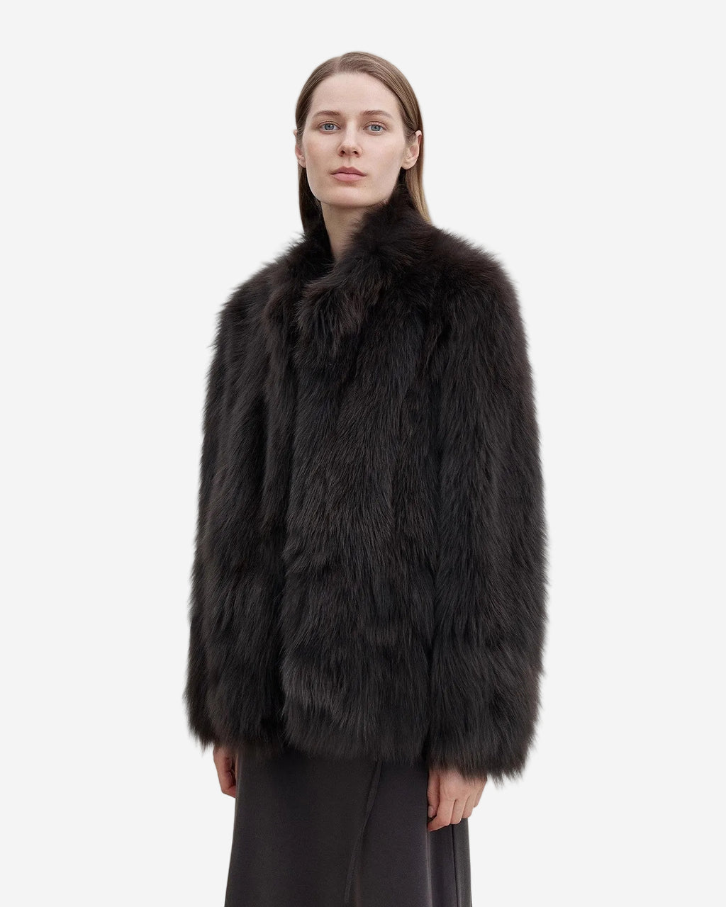 'Long Nocturne' Fox Fur Retro Short Coat