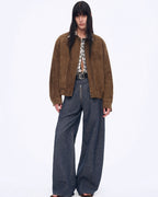 Fireladyfur Women's Stand-Up Silhouette Double Waist Linen Trousers ‘Berlin Street’