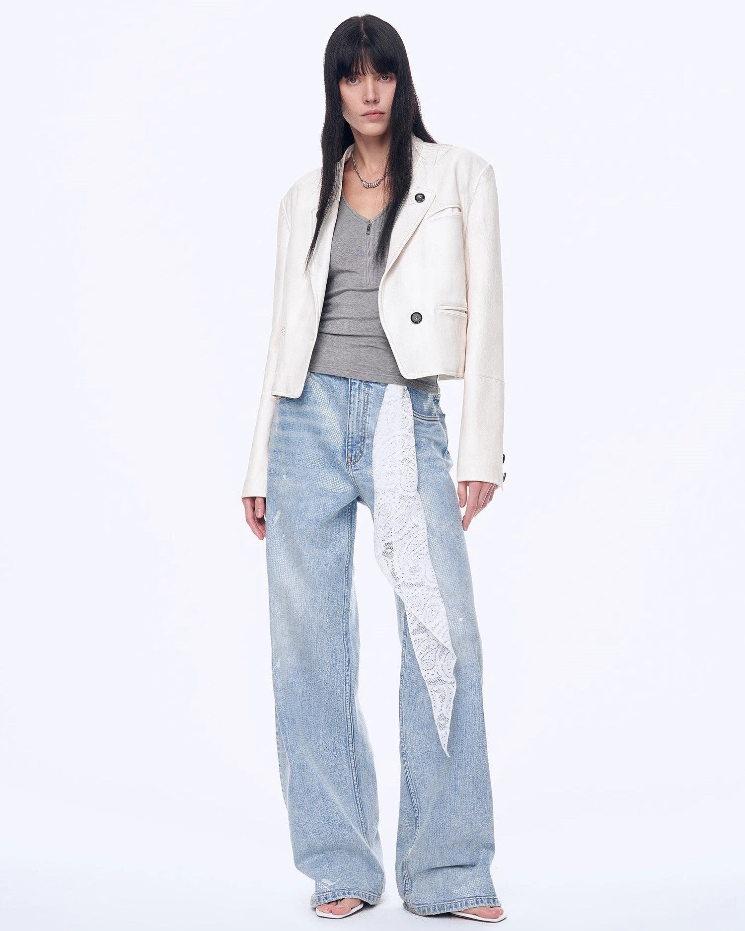 Distressed Dirty Dyed Tencel Cotton Jeans ‘Art Journey’