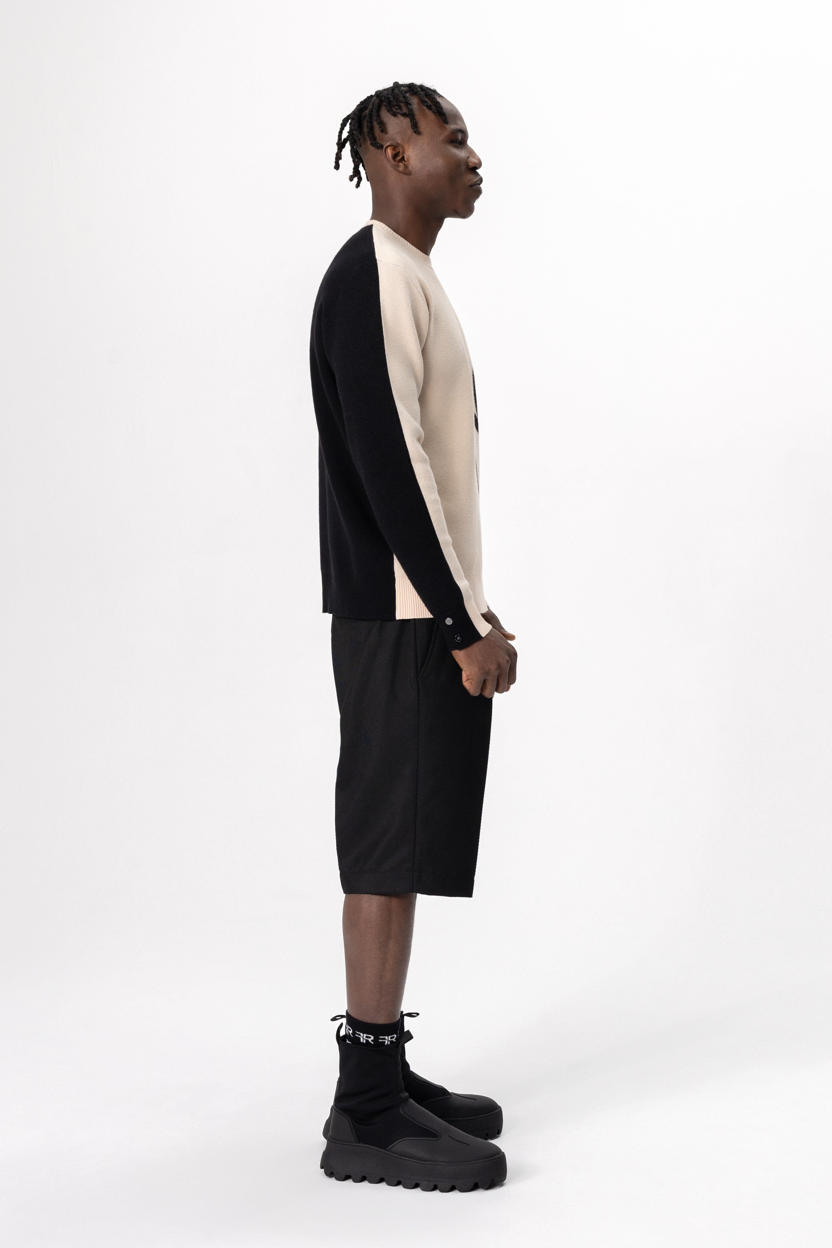 Jacquard Fine Knit Sweater