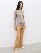 'Road to Extraordinary' Versatile Slim Corduroy Flared Trousers