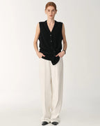 Skin-Friendly Washed Drape Versatile Wide-Leg Jeans