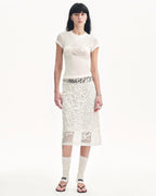 ‘Summer Dream’ Acetate Sequin Embroidered Straight Skirt