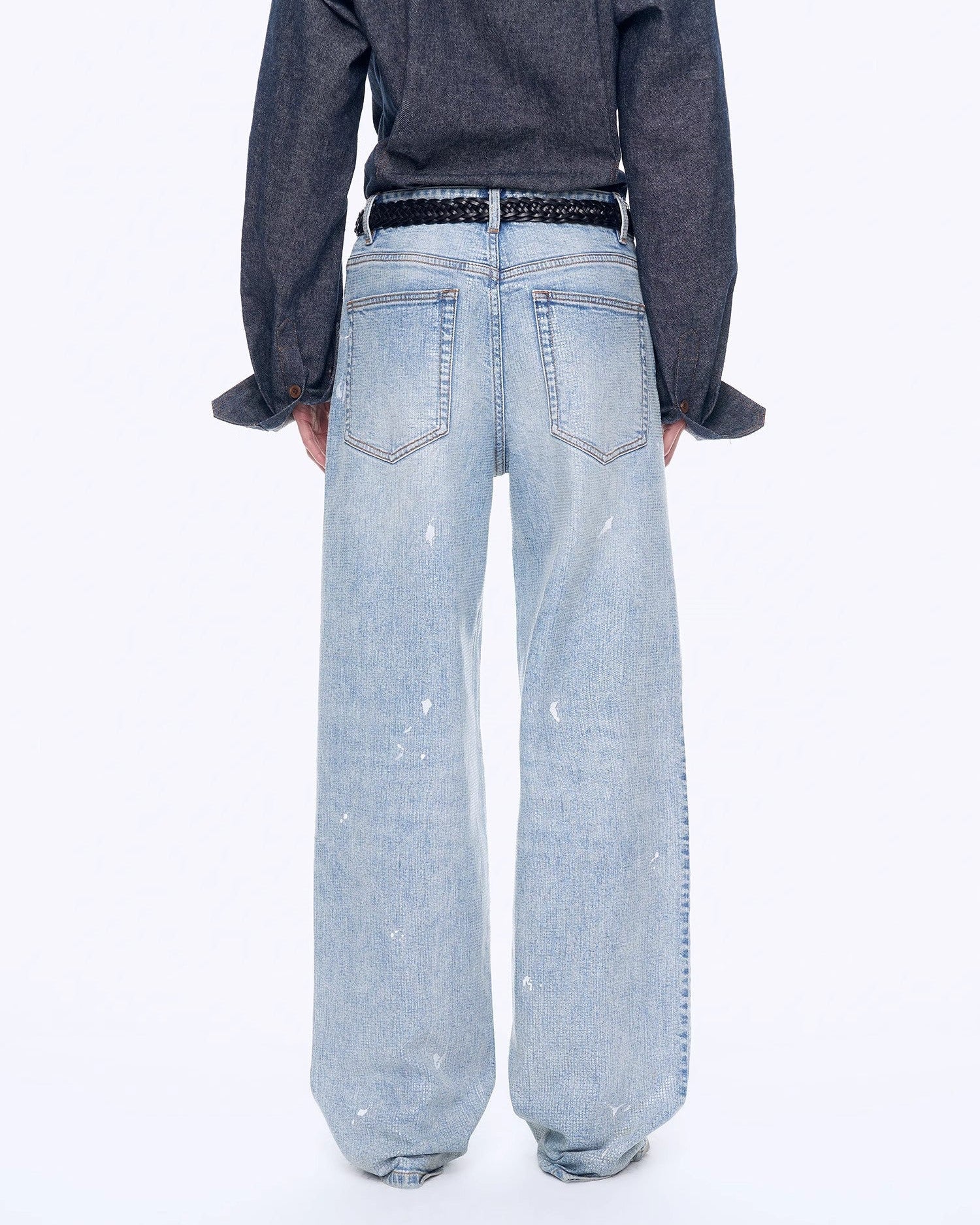 Distressed Dirty Dyed Tencel Cotton Jeans ‘Art Journey’