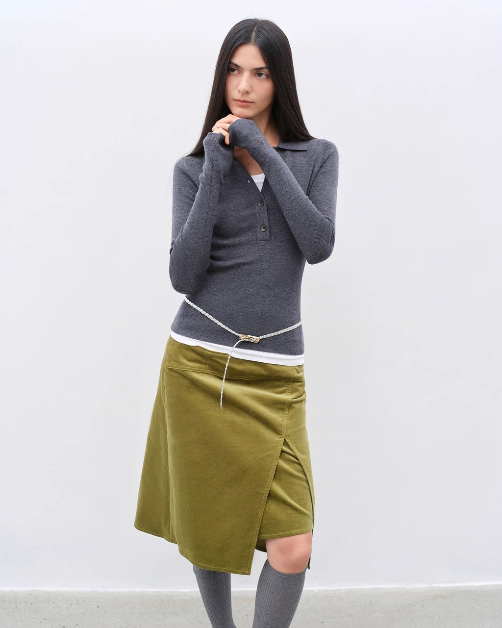 ‘Effortless Knit’ 30-Count Merino Wool Polo Neck Sweater