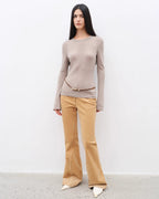 'Road to Extraordinary' Versatile Slim Corduroy Flared Trousers
