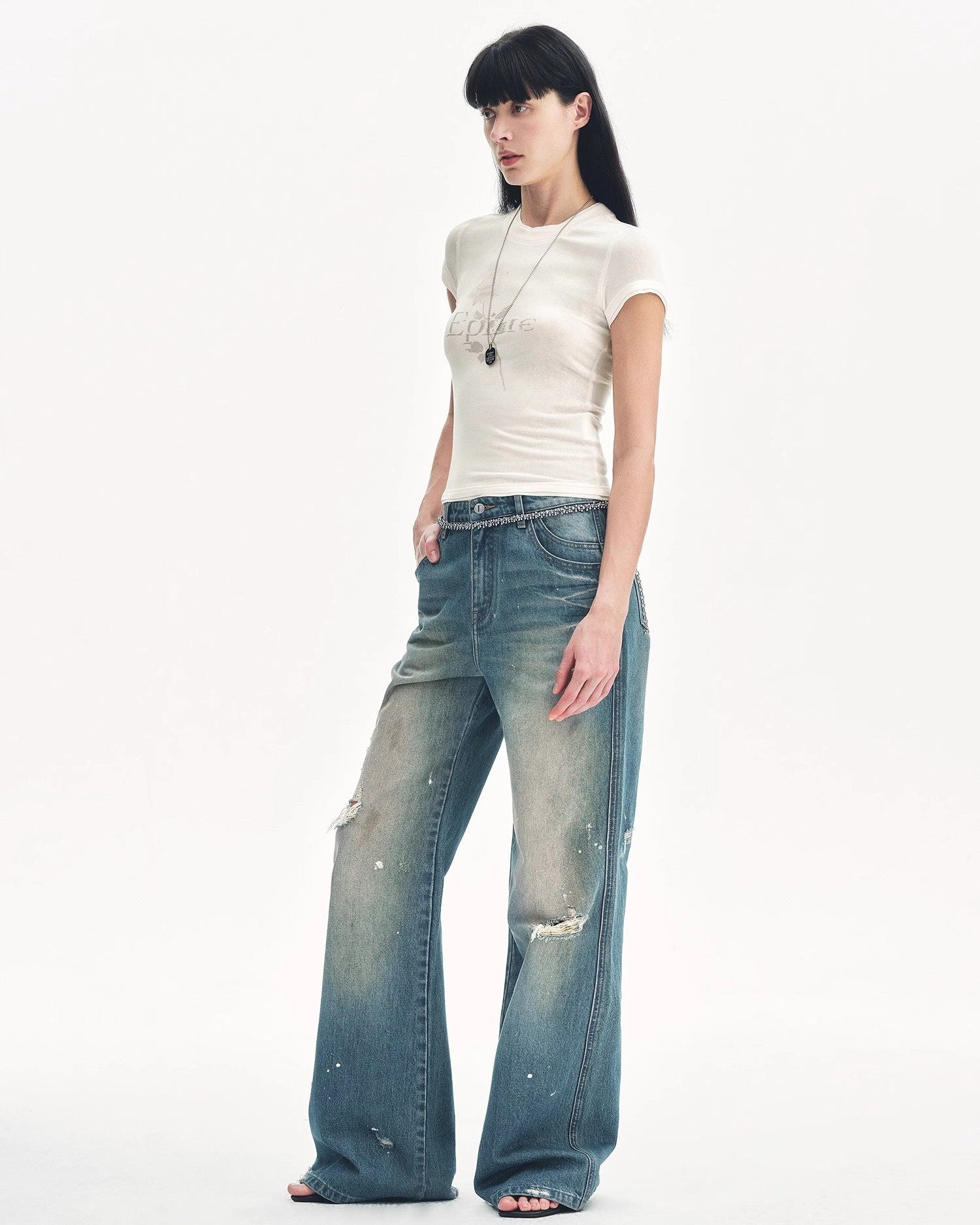 Tencel Acetate Slim Fit T-Shirt "Memory Navigation"